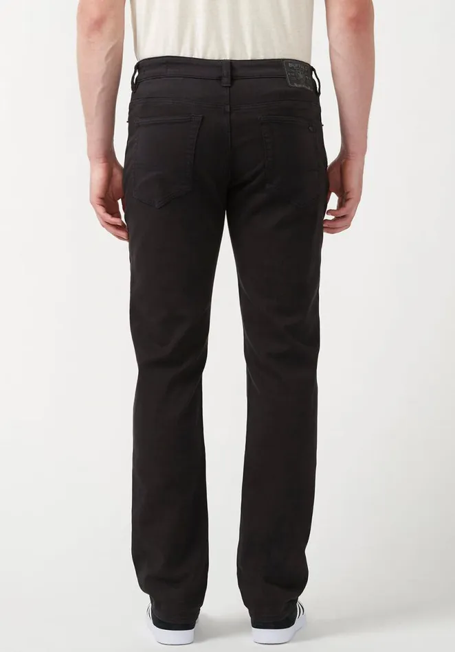Men Straight Six Black Men039s Fleece Canvas Pants Black Buffalo David Bitton Straight Six