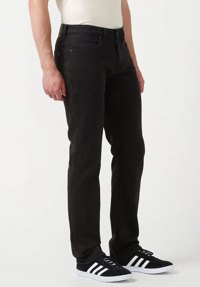 Men Straight Six Black Men039s Fleece Canvas Pants Black Buffalo David Bitton Straight Six