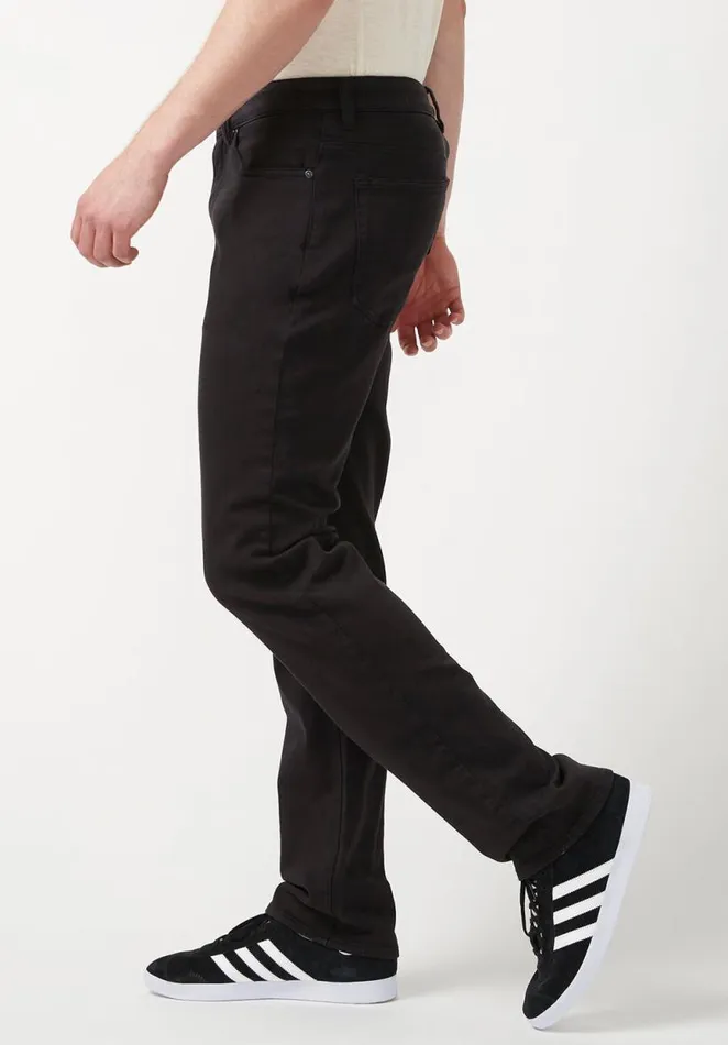 Men Straight Six Black Men039s Fleece Canvas Pants Black Buffalo David Bitton Straight Six