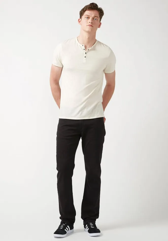 Men Straight Six Black Men039s Fleece Canvas Pants Black Buffalo David Bitton Straight Six