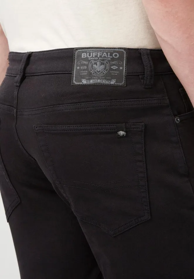 Men Straight Six Black Men039s Fleece Canvas Pants Black Buffalo David Bitton Straight Six