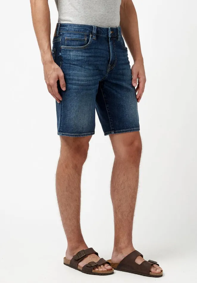 Men Super Stretch Relaxed Straight Dean Indigo Shorts Indigo Buffalo David Bitton Shorts
