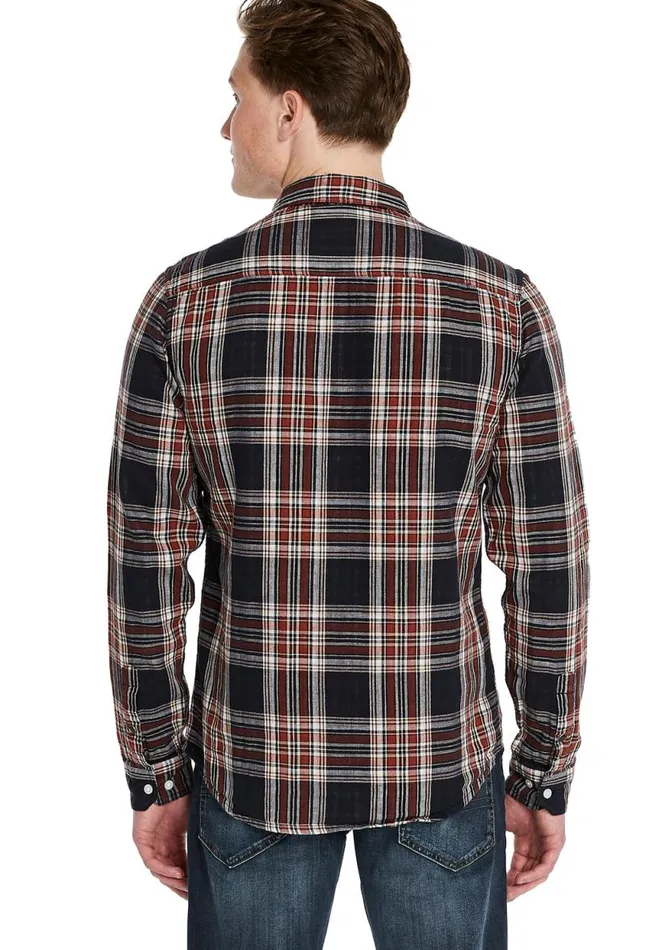 Men Supid Plaid Shirt Redwood Buffalo David Bitton Shirts