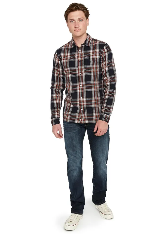 Men Supid Plaid Shirt Redwood Buffalo David Bitton Shirts