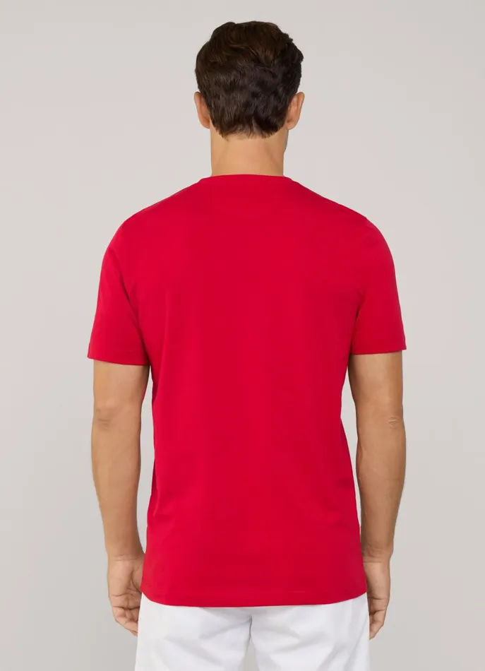 Men TShirts and Sweatshirts Faonnable Regular Fit TShirt Poster Red