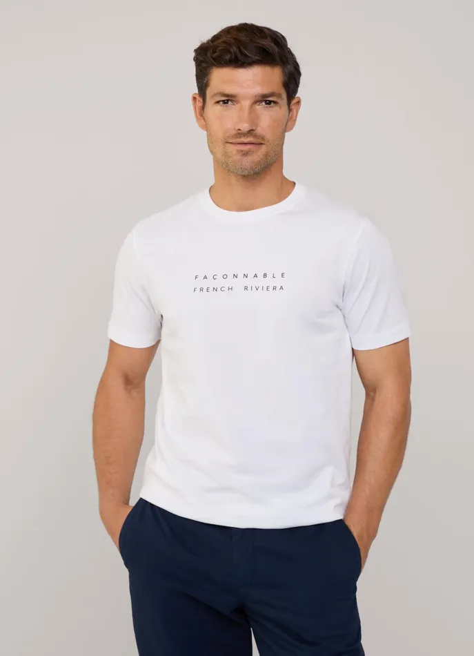 Men TShirts and Sweatshirts Faonnable Regular Fit TShirt White