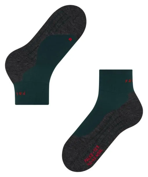 Men TK5 Wander Wool Short Men Trekking Short Sock Holly FALKE Hiking Socks