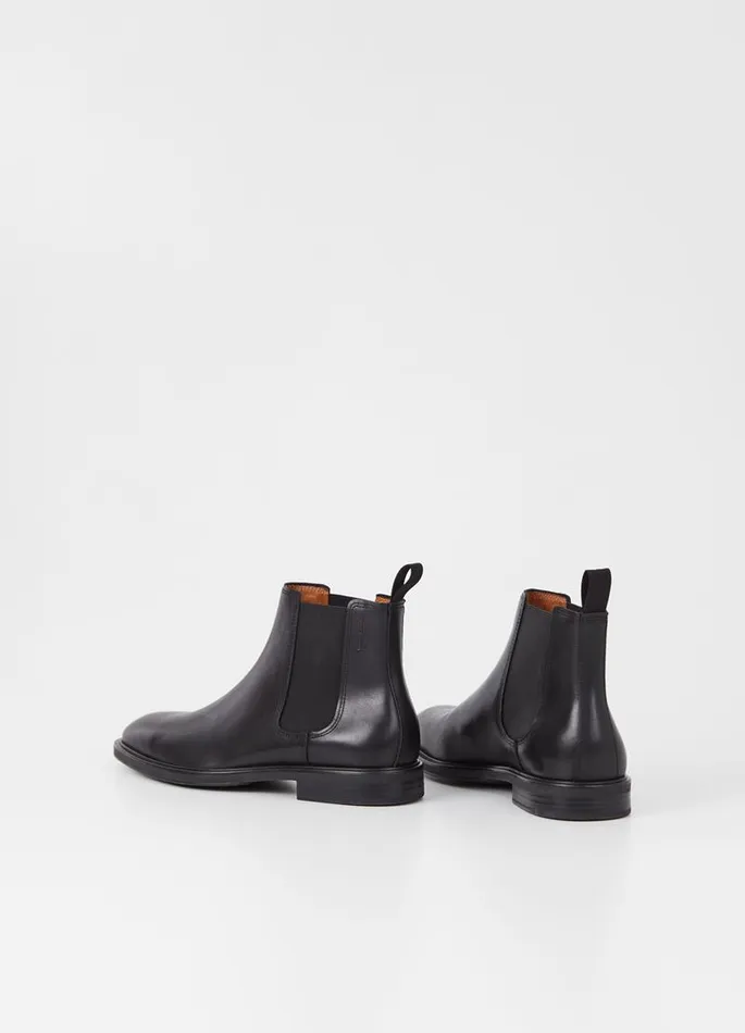 Men Vagabond Boots ANDREW BOOTS Black Leather