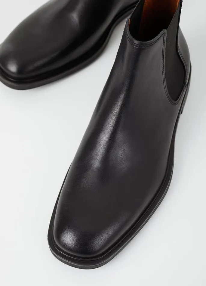 Men Vagabond Boots ANDREW BOOTS Black Leather