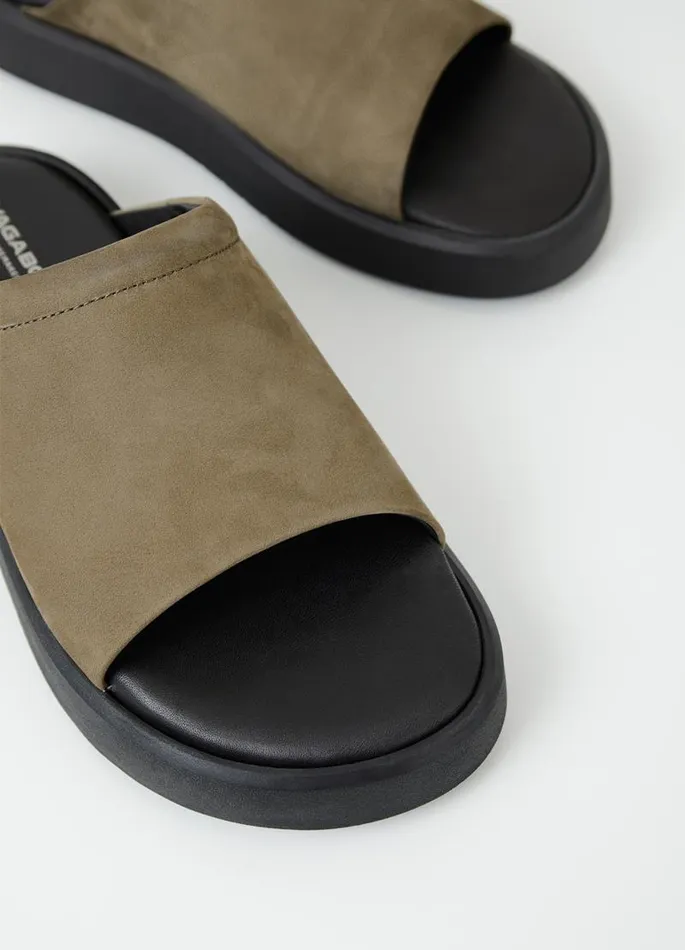Men Vagabond Sandals NATE SANDALS Green Nubuck