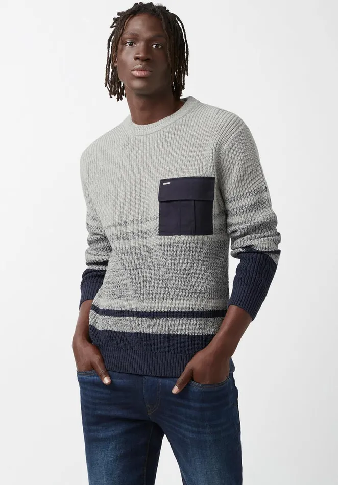 Men Walima Navy Mens Sweater Whale Buffalo David Bitton Sweaters