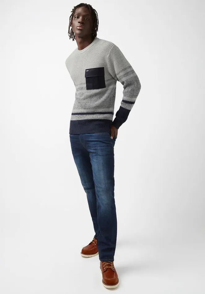 Men Walima Navy Mens Sweater Whale Buffalo David Bitton Sweaters