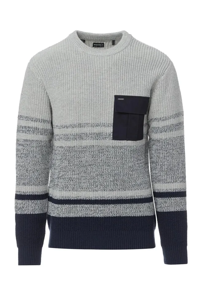 Men Walima Navy Mens Sweater Whale Buffalo David Bitton Sweaters