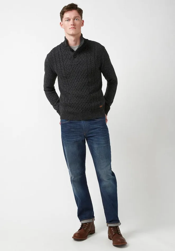 Men Watcher Dark Heather Grey Men039s Sweater Dark Heather Grey Buffalo David Bitton Sweaters