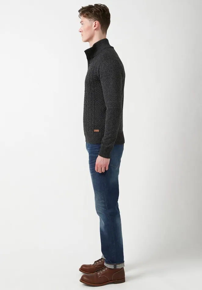 Men Watcher Dark Heather Grey Men039s Sweater Dark Heather Grey Buffalo David Bitton Sweaters
