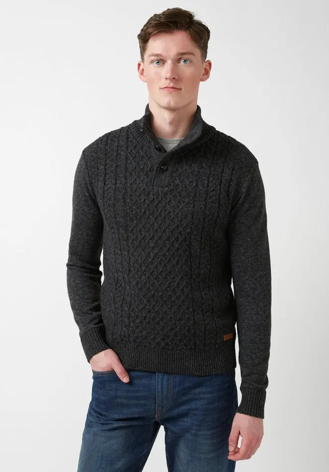 Men Watcher Dark Heather Grey Men039s Sweater Dark Heather Grey Buffalo David Bitton Sweaters