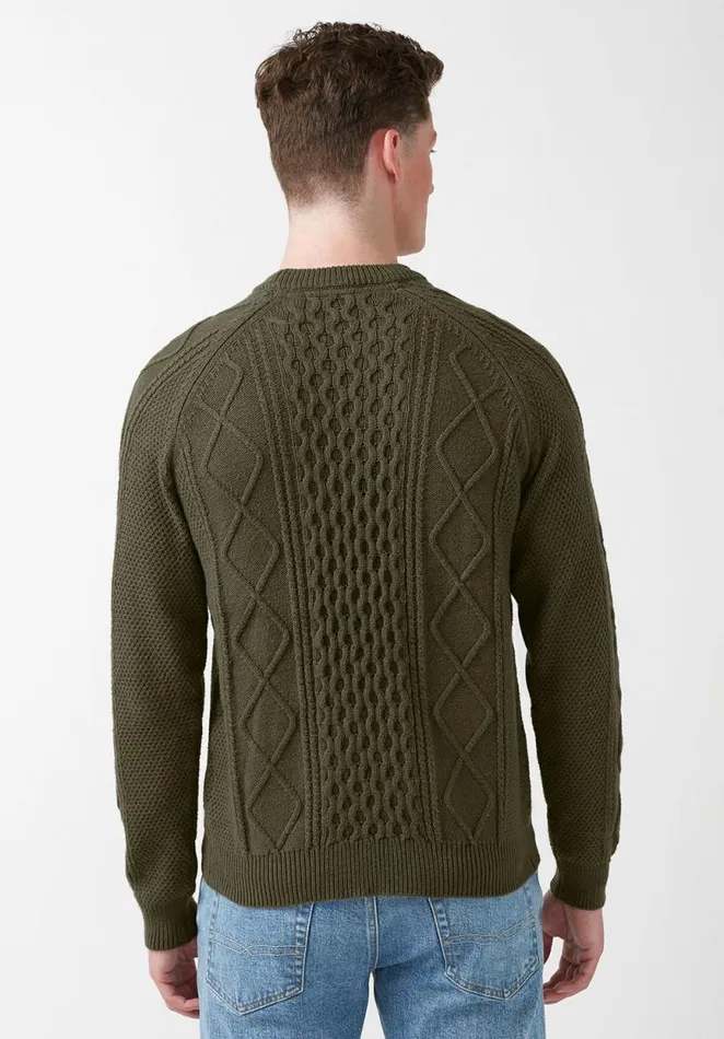 Men Wiloss Olive Mens Sweater Burnt Olive Buffalo David Bitton Sweaters