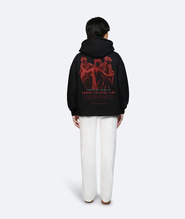 MenWomen SWEATERS and HOODIES Vertere Berlin UNIVERSAL BODY TALK HOODIE 8211 BLACK