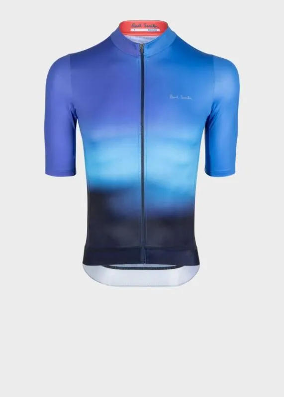 Mens 039Blue Fade039 Race Fit Cycling Jersey Paul Smith Cycling