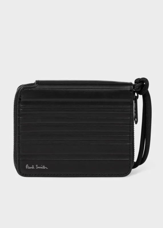 Mens 039Shadow Stripe039 Leather Zip Wallet Paul Smith Wallets