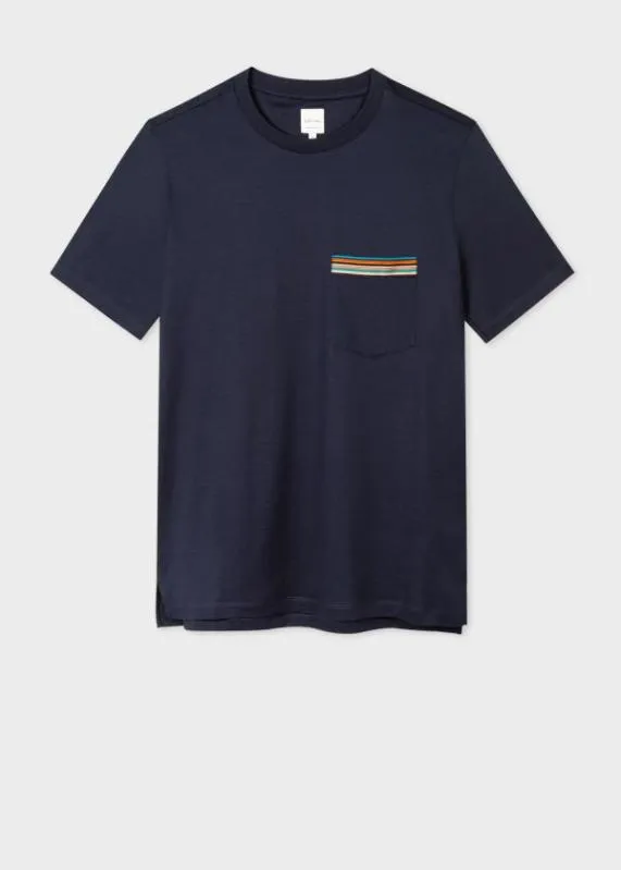 Mens 039Signature Stripe039 Pocket TShirt Paul Smith TShirts