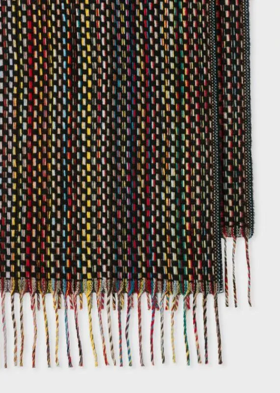 Mens Basket Weave Signature Stripe Cashmere Scarf Paul Smith Scarves Mens Basket Weave Signature Stripe Cashmere Scarf Paul Smith Scarves