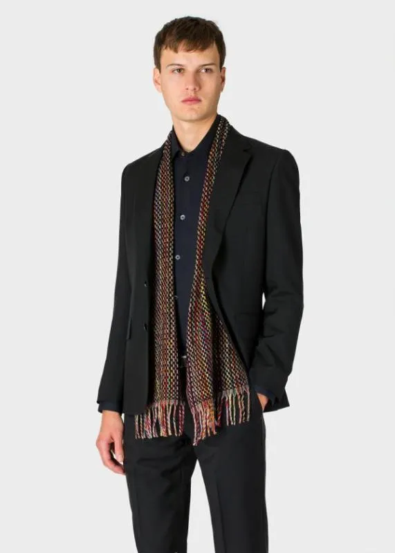 Mens Basket Weave Signature Stripe Cashmere Scarf Paul Smith Scarves Mens Basket Weave Signature Stripe Cashmere Scarf Paul Smith Scarves
