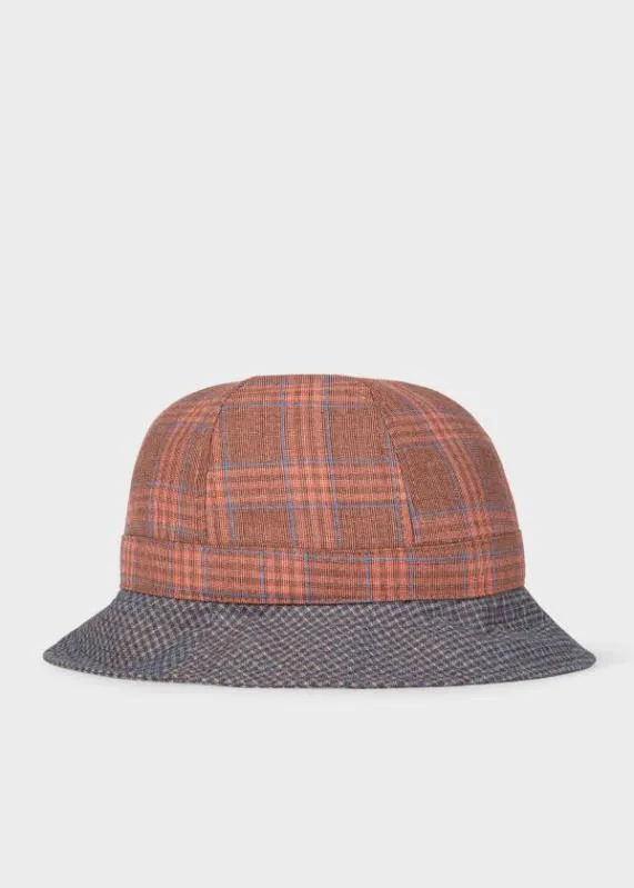 Mens Check Bucket Hat Paul Smith Hats and Gloves