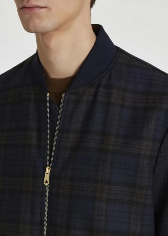 Mens Check DoubleFace Bomber Jacket Paul Smith Coats and Jackets Mens Check DoubleFace Bomber Jacket Paul Smith Coats and Jackets