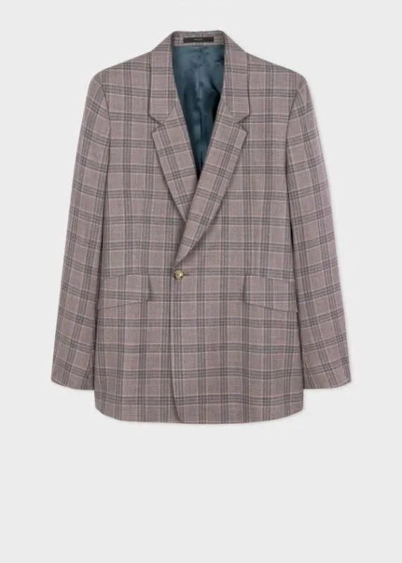 Mens Check Wool DoubleBreasted Blazer Paul Smith Blazers