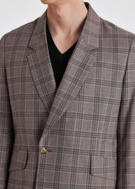 Mens Check Wool DoubleBreasted Blazer Paul Smith Blazers Mens Check Wool DoubleBreasted Blazer Paul Smith Blazers