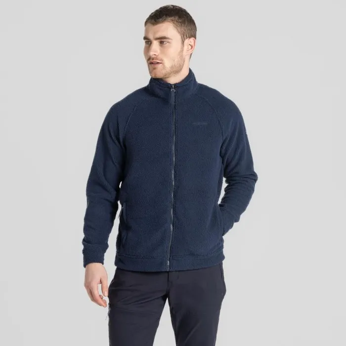 Mens Full Zip Fleece Craghoppers Karlton Full Zip Fleece Blue Navy