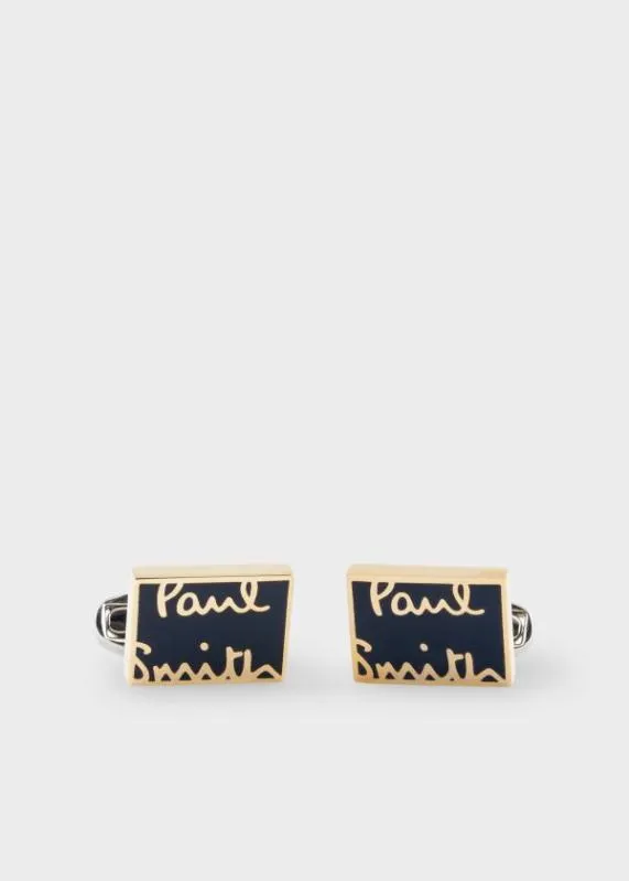 Mens Gold 039Signature039 Cufflinks Paul Smith Cufflinks