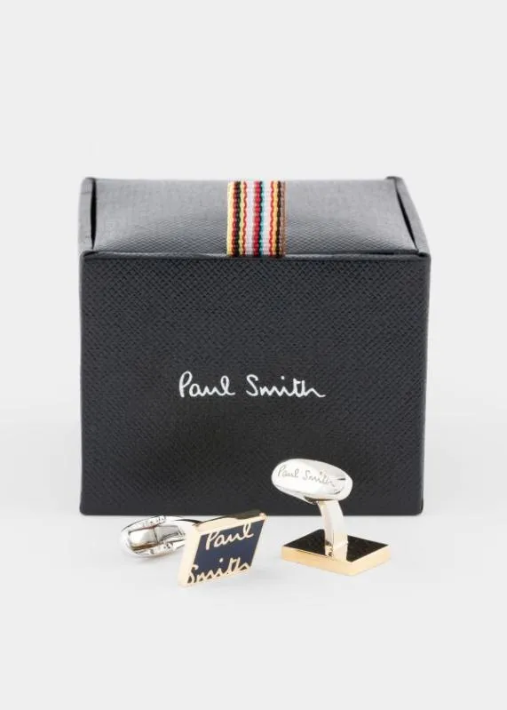 Mens Gold 039Signature039 Cufflinks Paul Smith Cufflinks Mens Gold 039Signature039 Cufflinks Paul Smith Cufflinks