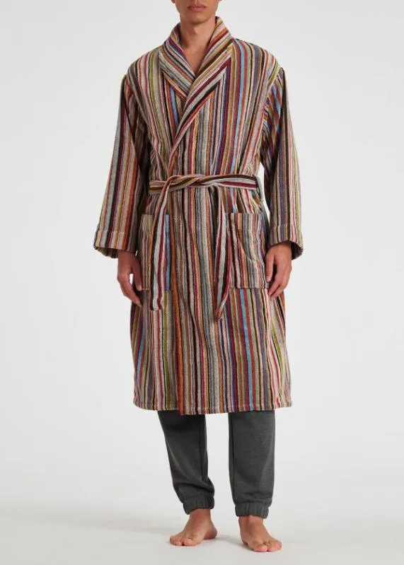 MensHome 039Signature Stripe039 Cotton Dressing Gown Paul Smith Nightwear MensHome 039Signature Stripe039 Cotton Dressing Gown Paul Smith Nightwear