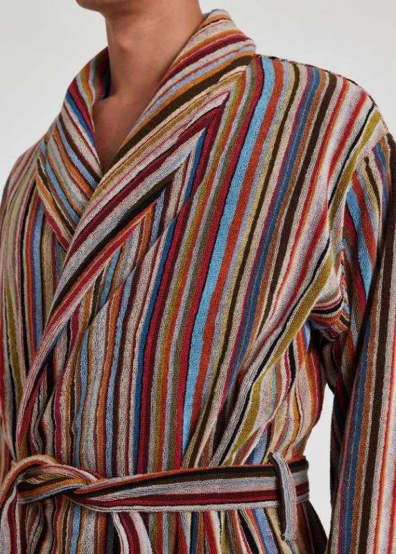 MensHome 039Signature Stripe039 Cotton Dressing Gown Paul Smith Nightwear MensHome 039Signature Stripe039 Cotton Dressing Gown Paul Smith Nightwear
