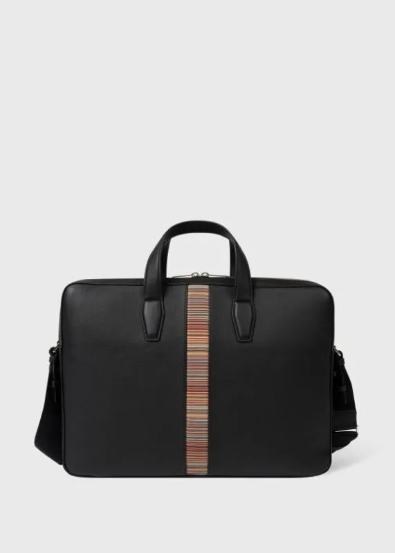 Mens Leather 039Signature Stripe039 Business Folio Paul Smith Bags