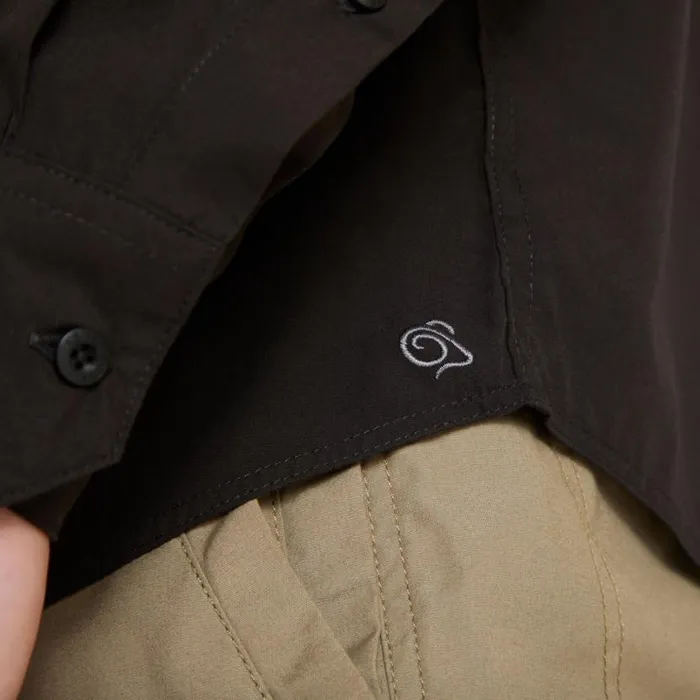 Mens Long Sleeve Craghoppers Expert Kiwi Long Sleeved Shirt Black Mens Long Sleeve Craghoppers Expert Kiwi Long Sleeved Shirt Black