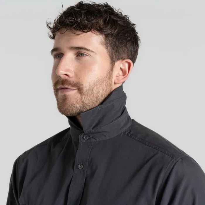 Mens Long Sleeve Craghoppers Expert Kiwi Long Sleeved Shirt Carbon Grey Mens Long Sleeve Craghoppers Expert Kiwi Long Sleeved Shirt Carbon Grey