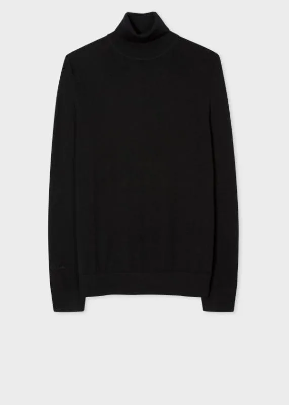 Mens Merino TurtleNeck Sweater With 039Signature Stripe039 Trim Paul Smith Sweaters Mens Merino TurtleNeck Sweater With 039Signature Stripe039 Trim Paul Smith Sweaters