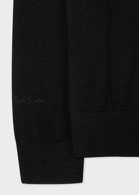 Mens Merino TurtleNeck Sweater With 039Signature Stripe039 Trim Paul Smith Sweaters Mens Merino TurtleNeck Sweater With 039Signature Stripe039 Trim Paul Smith Sweaters