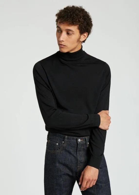 Mens Merino TurtleNeck Sweater With 039Signature Stripe039 Trim Paul Smith Sweaters Mens Merino TurtleNeck Sweater With 039Signature Stripe039 Trim Paul Smith Sweaters