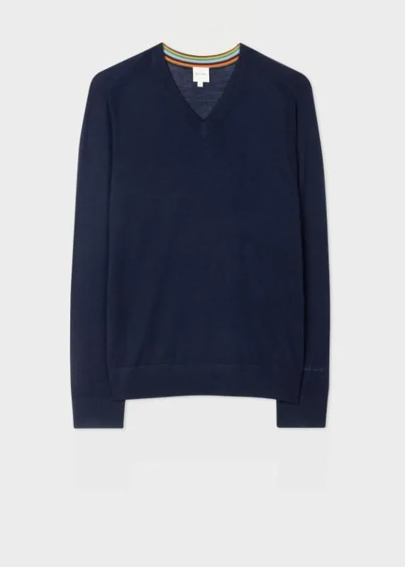 Mens Merino VNeck Sweater Paul Smith Sweaters