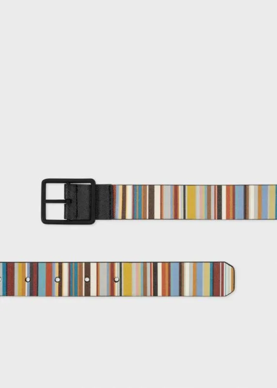 Mens Reversible 039Signature Stripe039 Belt Paul Smith Belts