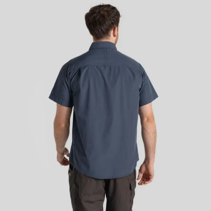 Mens Short Sleeve Craghoppers Kiwi Short Sleeved Shirt Ombre Blue Mens Short Sleeve Craghoppers Kiwi Short Sleeved Shirt Ombre Blue