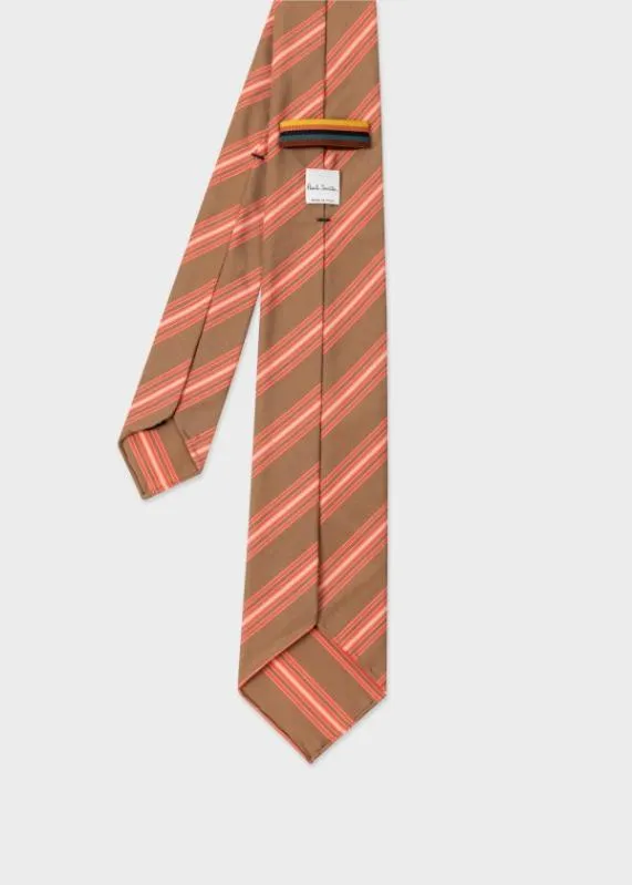Mens Stripe FiveFold Cotton Tie Paul Smith Ties Mens Stripe FiveFold Cotton Tie Paul Smith Ties