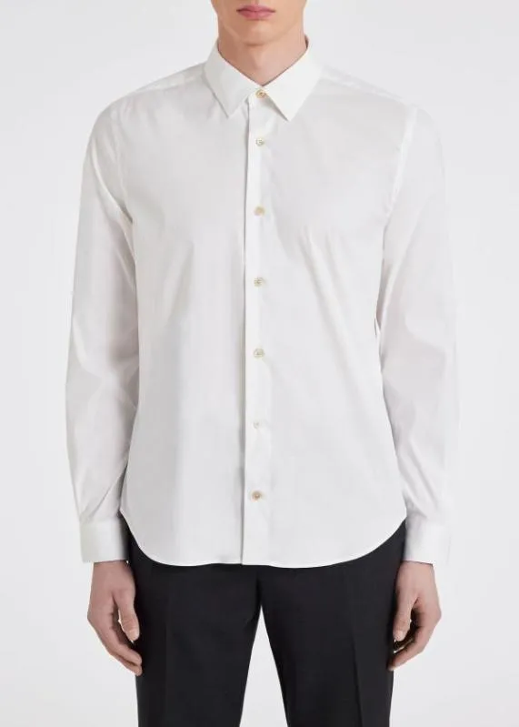 Mens Super SlimFit Shirt With 039Artist Stripe039 Cuff Lining Paul Smith Shirts