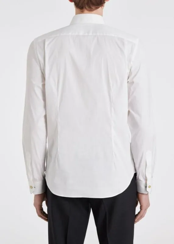 Mens Super SlimFit Shirt With 039Artist Stripe039 Cuff Lining Paul Smith Shirts