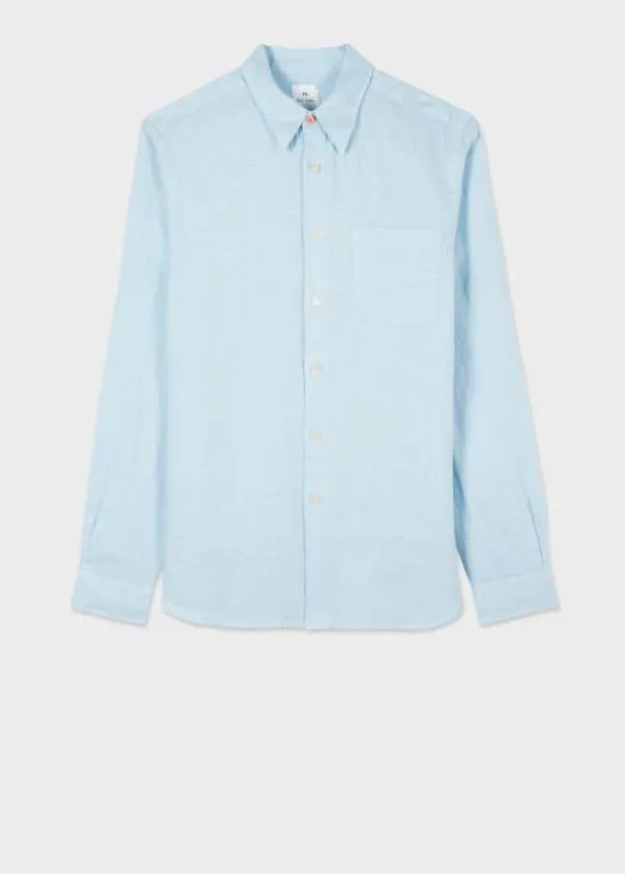 Mens TailoredFit Linen LongSleeve Shirt Paul Smith Shirts