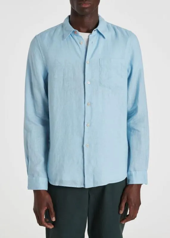 Mens TailoredFit Linen LongSleeve Shirt Paul Smith Shirts Mens TailoredFit Linen LongSleeve Shirt Paul Smith Shirts